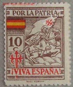 Briefmarken: Viñeta Por la Patria ¡Viva España!